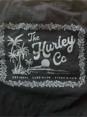 Hurley Men's Black Graphic Crew Neck T-Shirt Large